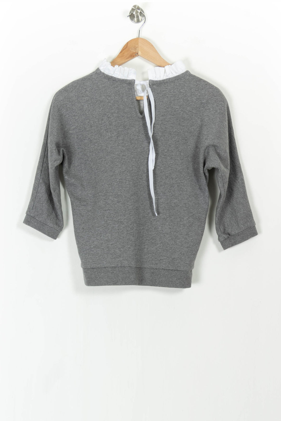Sweat Gris et Blanc - Taille S/36 de la marque Claudie Pierlot | PARAD103424 - Vendu par Paradigme - Image 4