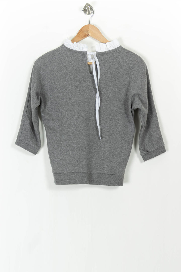 Sweat Gris et Blanc - Taille S/36 de la marque Claudie Pierlot | PARAD103424 - Vendu par Paradigme - Image 4