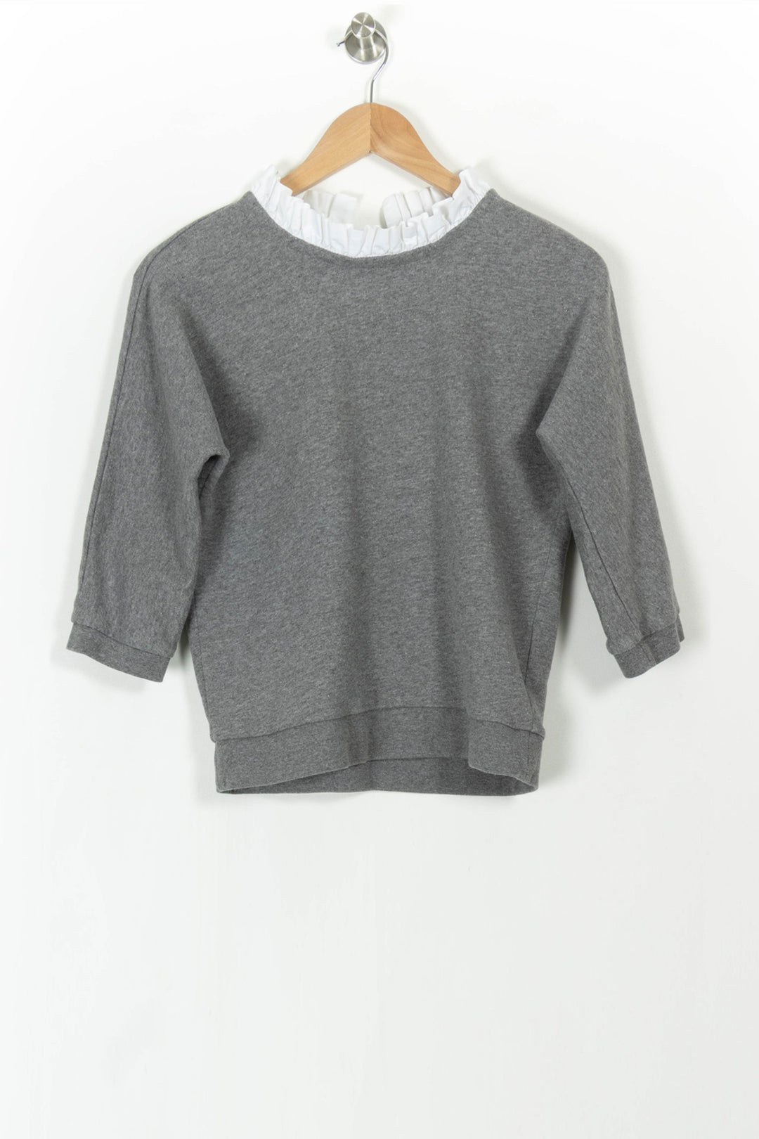 Sweat Gris et Blanc - Taille S/36 de la marque Claudie Pierlot | PARAD103424 - Vendu par Paradigme - Image 2