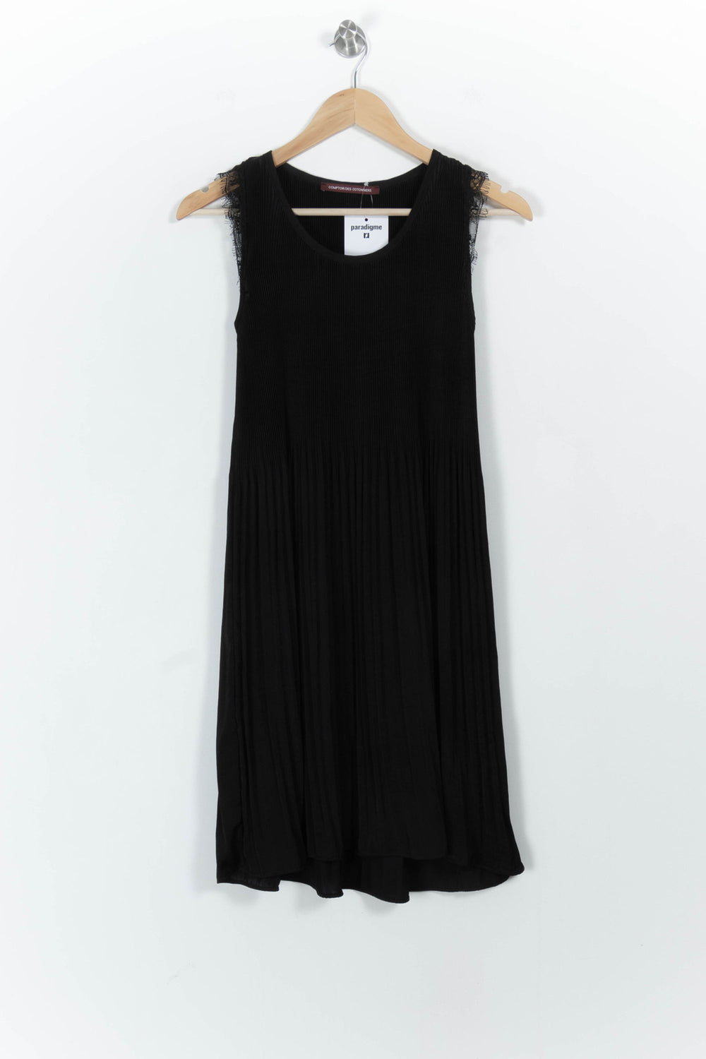 Robe Plissée Noire - Taille S/36 de la marque Comptoir des Cotonniers | PARAD103426 - Vendu par Paradigme - Image 2