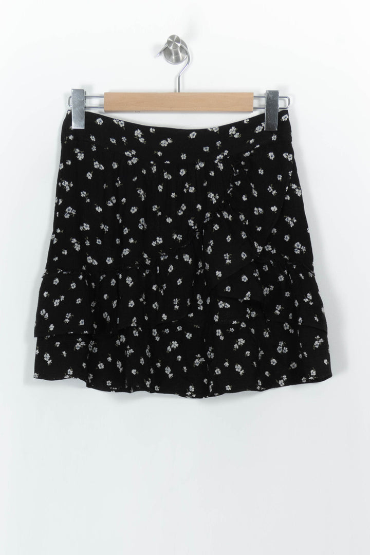 Jupe Volantée Noire et Blanche - Taille S/36 de la marque Sézane | PARAD103431 - Vendu par Paradigme - Image 2