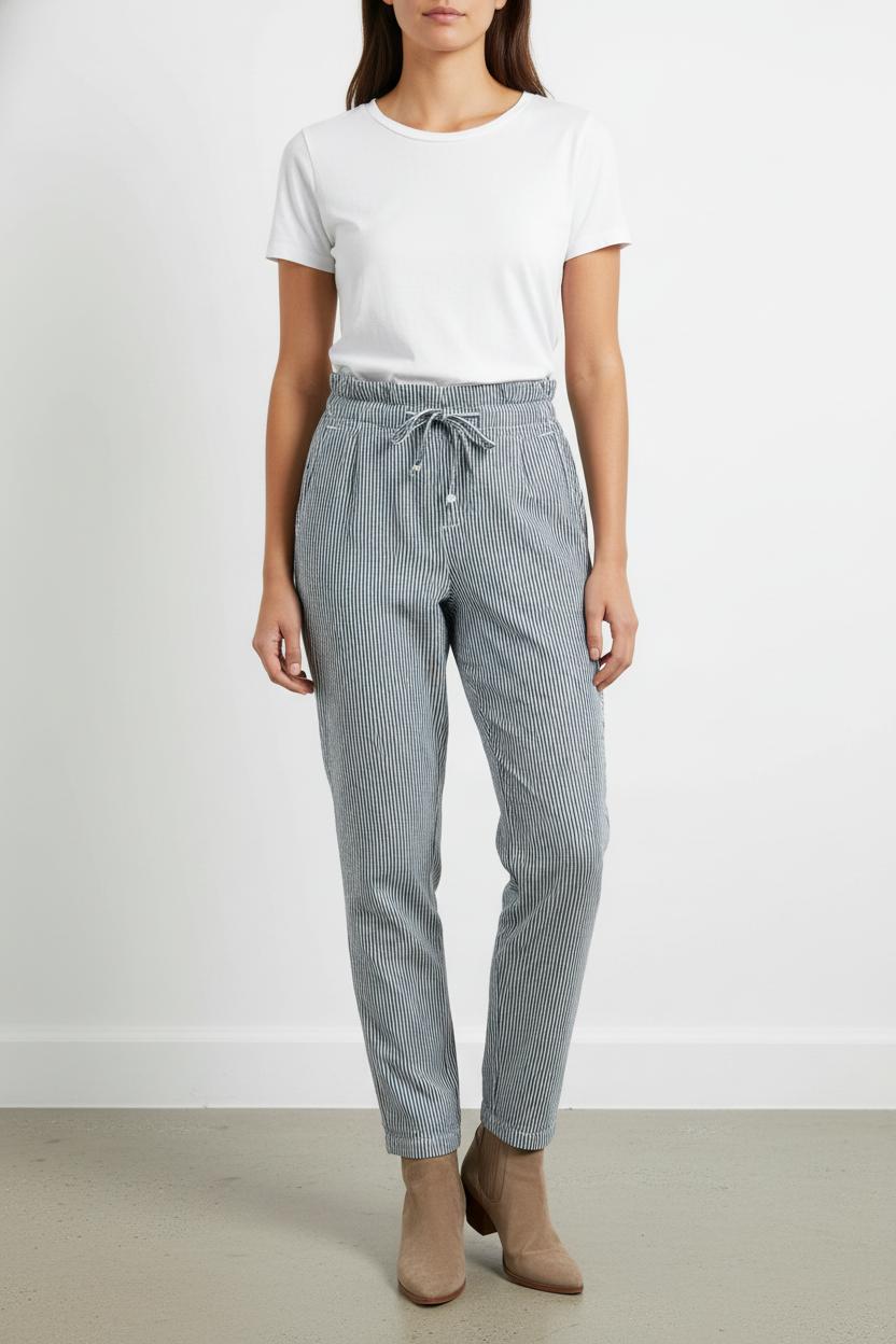 Pantalon Rayé Bleu et Blanc - Taille XS/34 de la marque ba&sh | PARAD103432 - Vendu par Paradigme - Image 1