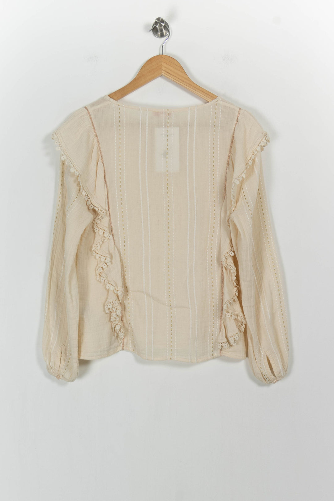 Blouse Beige - Taille S/36 de la marque Louise Misha | PARAD103433 - Vendu par Paradigme - Image 4