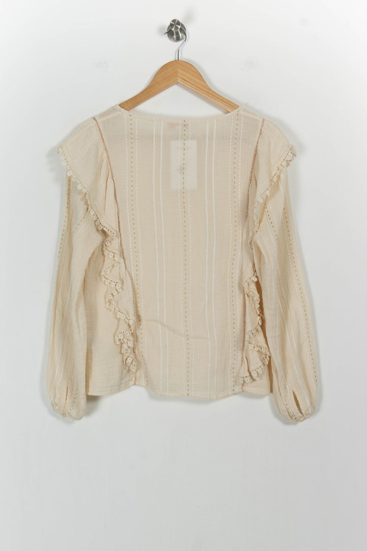 Blouse Beige - Taille S/36 de la marque Louise Misha | PARAD103433 - Vendu par Paradigme - Image 4