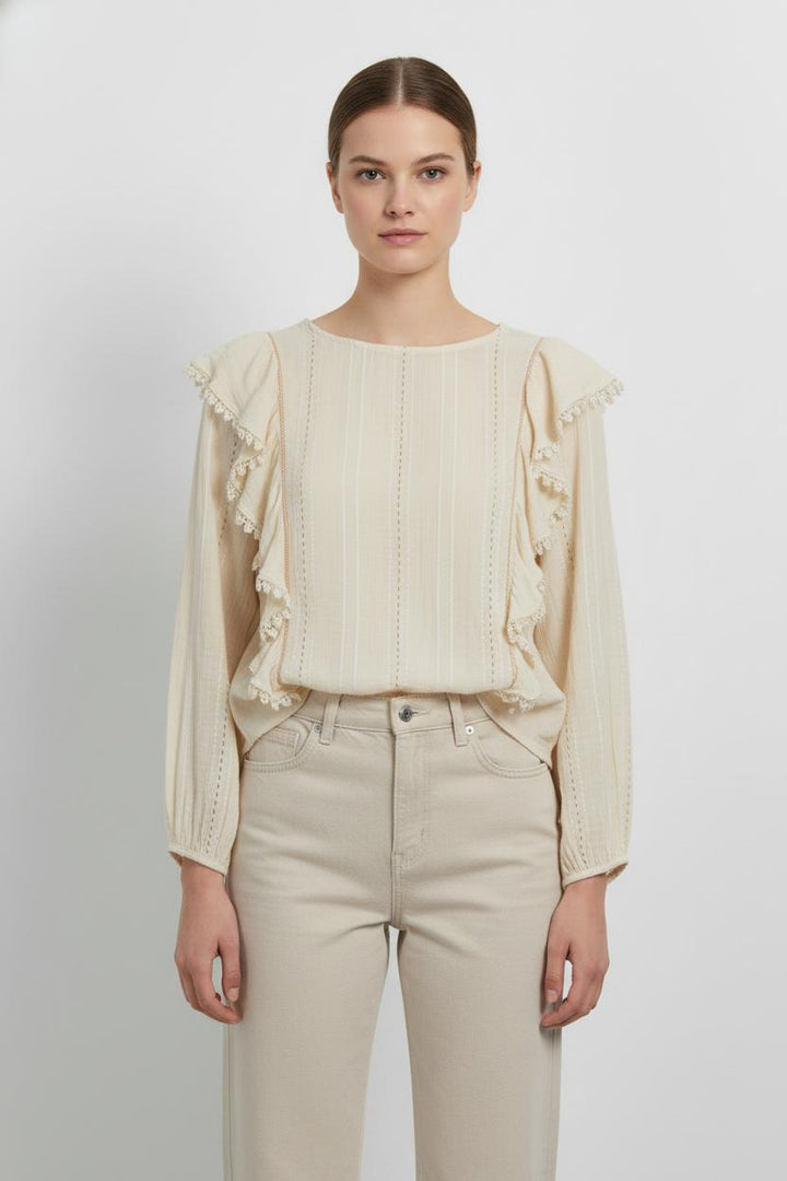 Blouse Beige - Taille S/36 de la marque Louise Misha | PARAD103433 - Vendu par Paradigme - Image 1