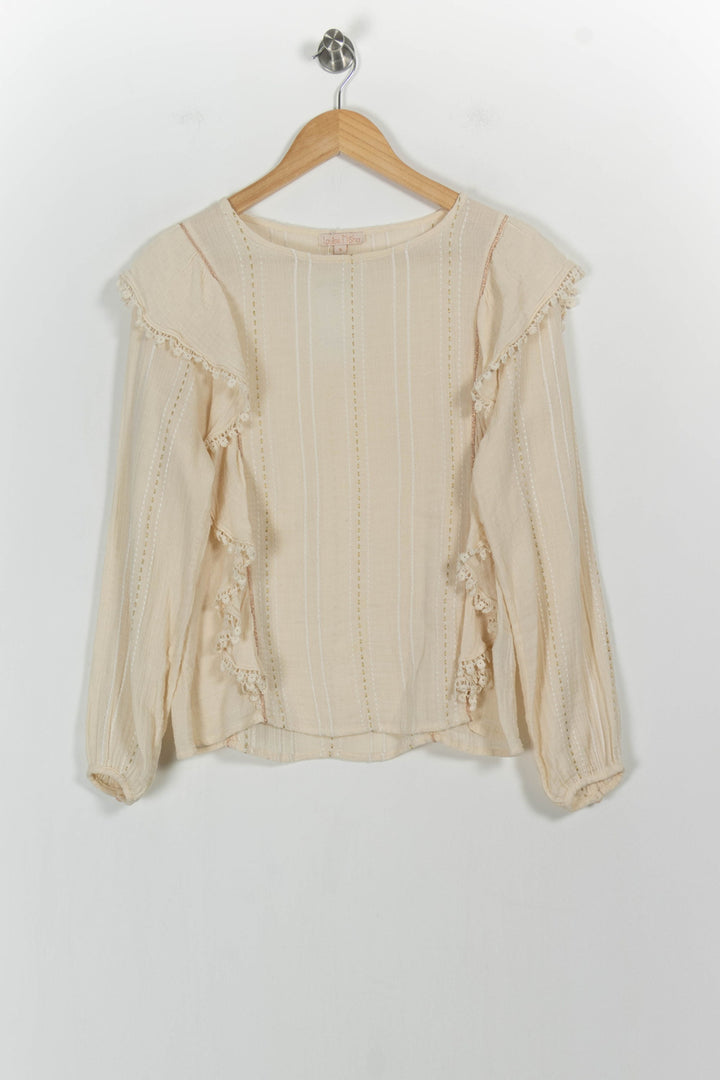 Blouse Beige - Taille S/36 de la marque Louise Misha | PARAD103433 - Vendu par Paradigme - Image 2