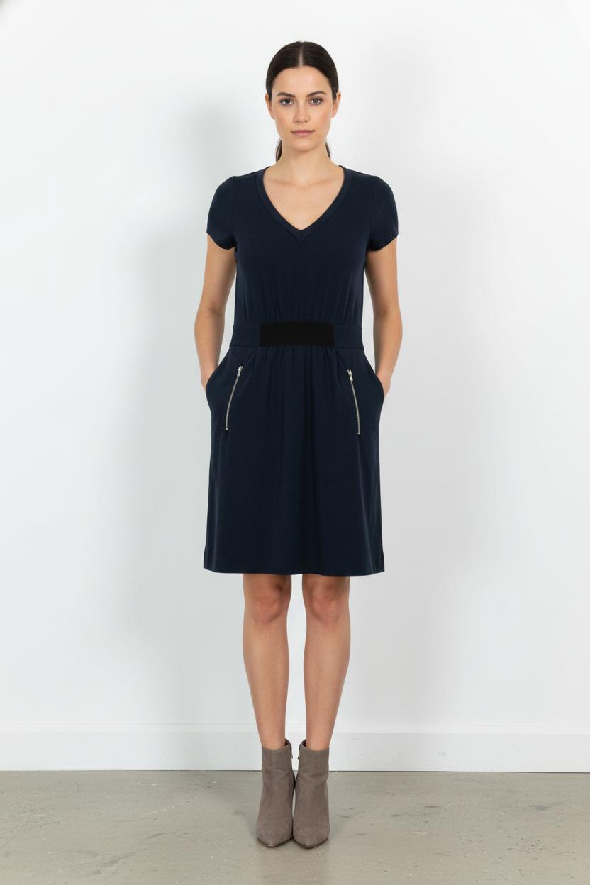 Robe Courte Bleue - Taille S/36 de la marque Claudie Pierlot | PARAD103443 - Vendu par Paradigme - Image 1
