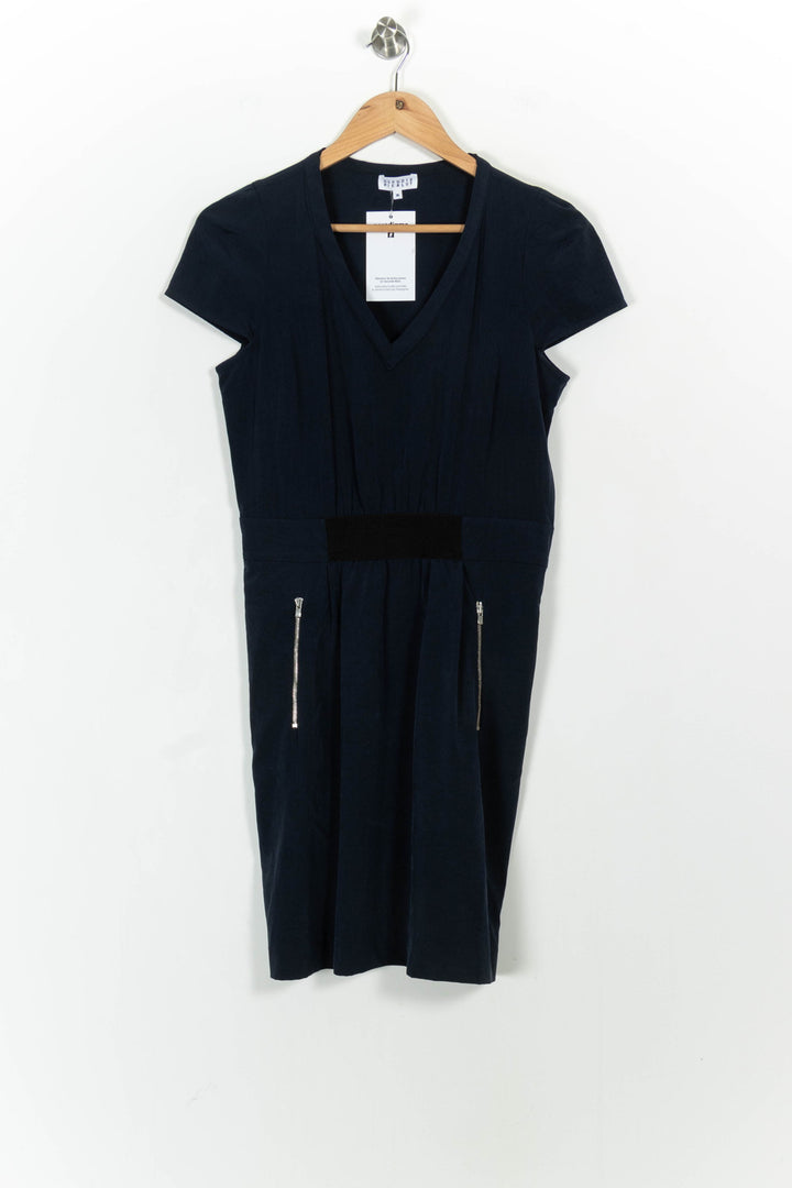 Robe Courte Bleue - Taille S/36 de la marque Claudie Pierlot | PARAD103443 - Vendu par Paradigme - Image 2