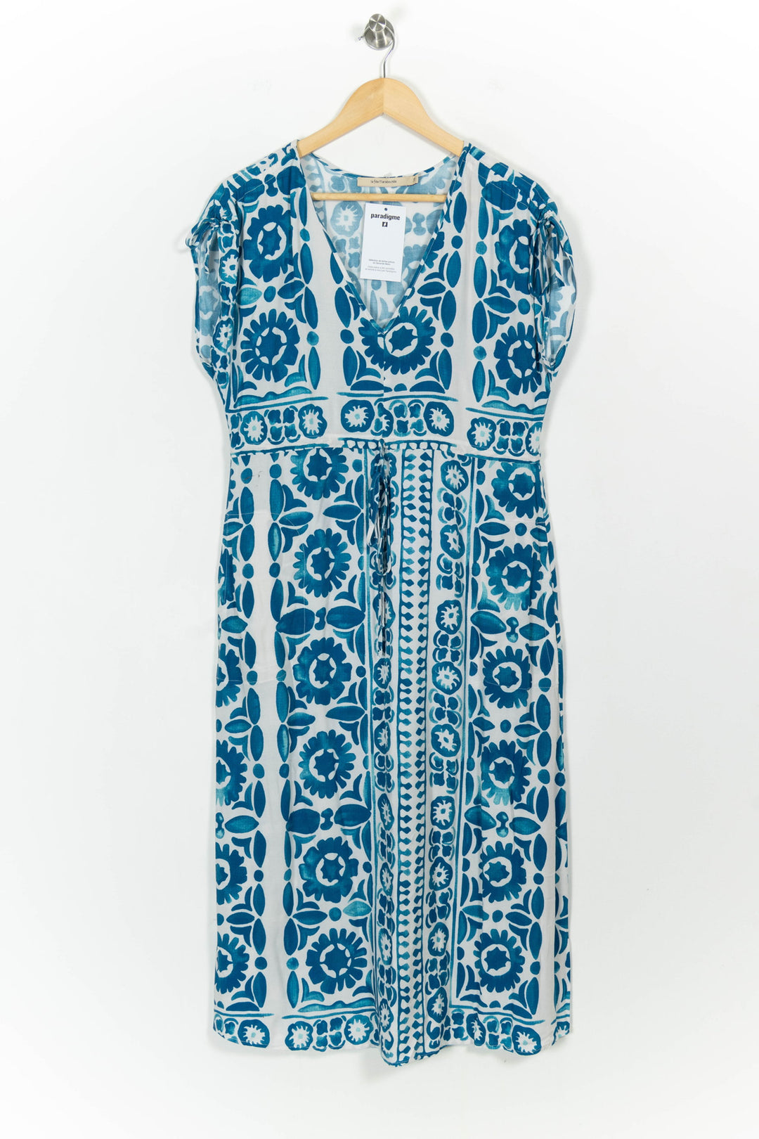 Robe Bleu et Blanche - Taille M/38 de la marque La Fée Maraboutée | PARAD103446 - Vendu par Paradigme - Image 2