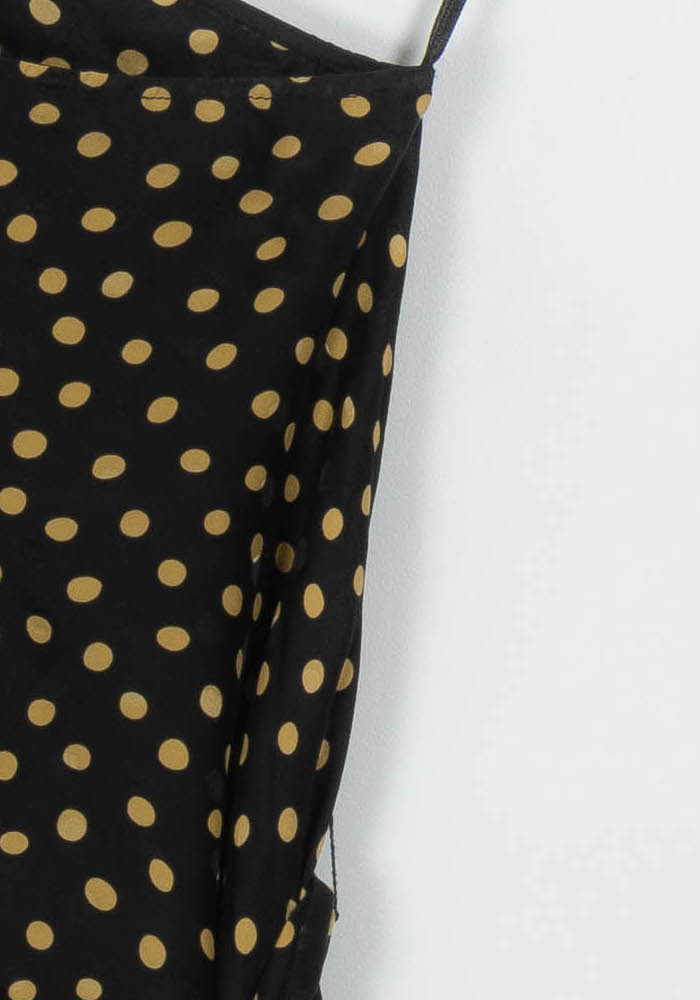 Robe Asymétrique Noire à Pois Jaunes - Taille XS/34 de la marque Tara Jarmon | PARAD103449 - Vendu par Paradigme - Image 3