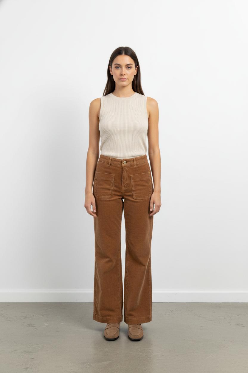 Pantalon Large Marron - Taille S/36 de la marque La Petite Etoile | PARAD103450 - Vendu par Paradigme - Image 1