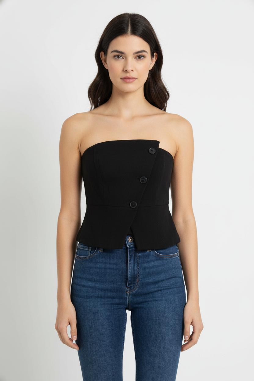 Bustier Noir - Taille S/36 de la marque ba&sh | PARAD103452 - Vendu par Paradigme - Image 1