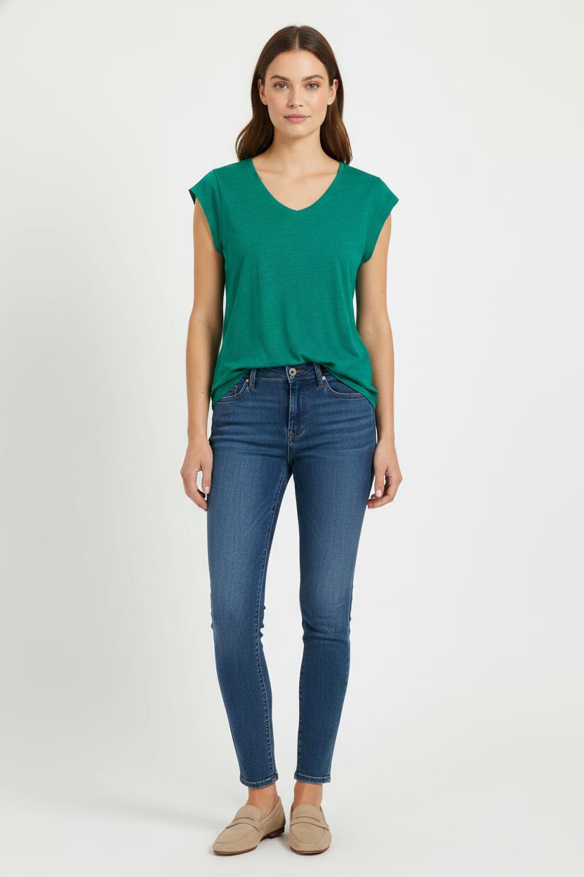 Tee-shirt Vert - Taille M/38 de la marque La Fée Maraboutée | PARAD103455 - Vendu par Paradigme - Image 1