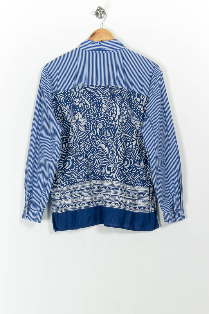 Chemisier Bleu et Blanc - Taille XL/42 de la marque La Fée Maraboutée | PARAD103459 - Vendu par Paradigme - Image 4