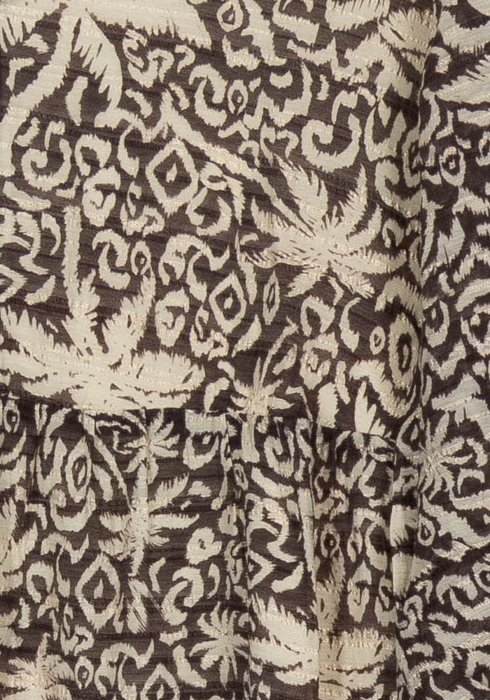 Robe Imprimée Marron et Beige - Taille L/40 de la marque La Fée Maraboutée | PARAD103460 - Vendu par Paradigme - Image 3