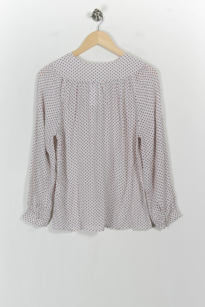 Blouse Blanche et Rouge - Taille S/36 de la marque ba&sh | PARAD103466 - Vendu par Paradigme - Image 4
