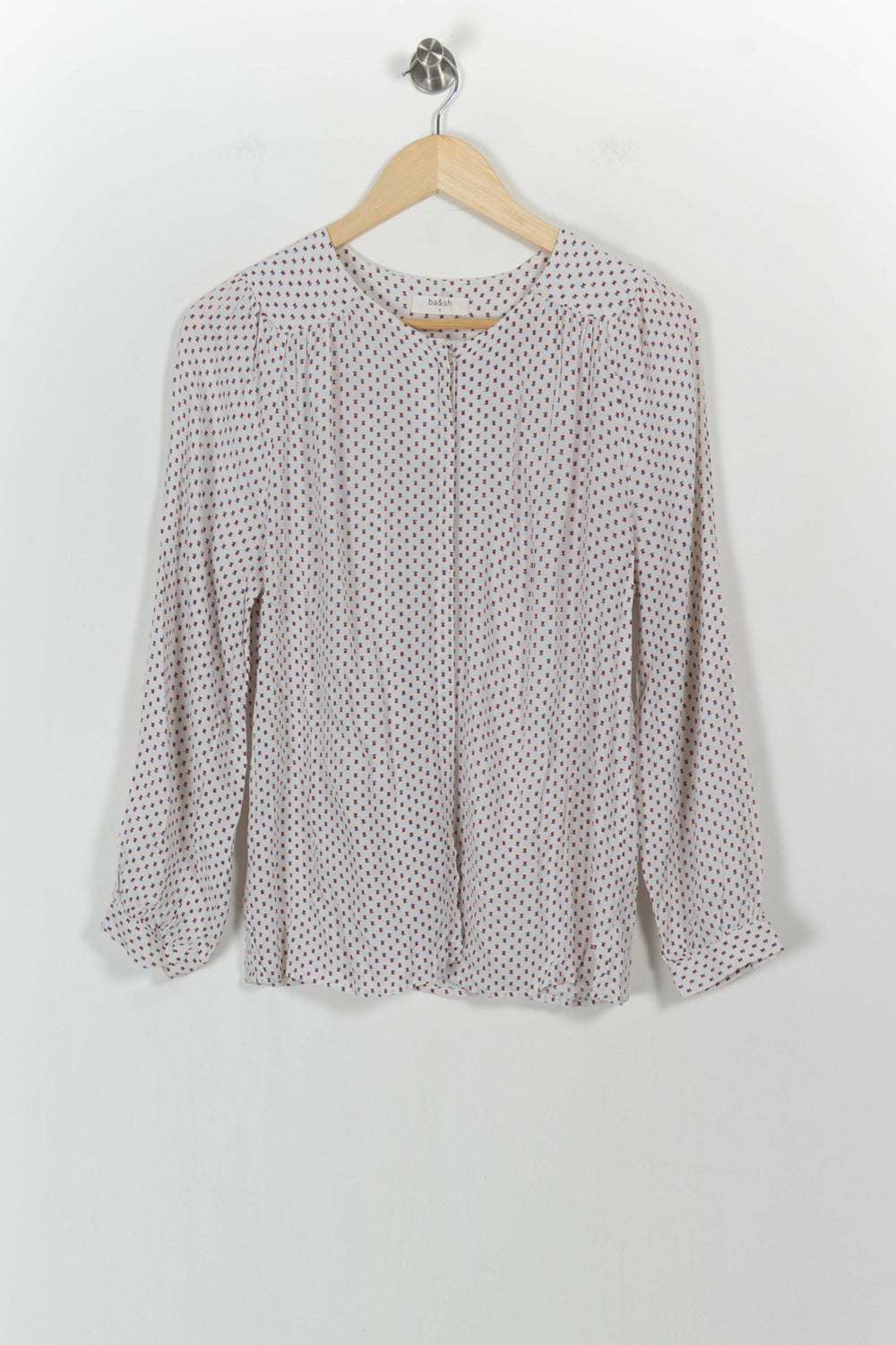Blouse Blanche et Rouge - Taille S/36 de la marque ba&sh | PARAD103466 - Vendu par Paradigme - Image 2
