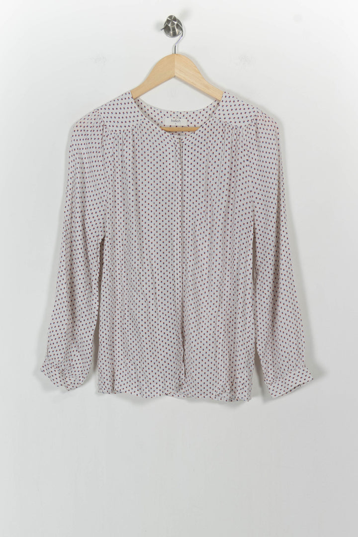 Blouse Blanche et Rouge - Taille S/36 de la marque ba&sh | PARAD103466 - Vendu par Paradigme - Image 2
