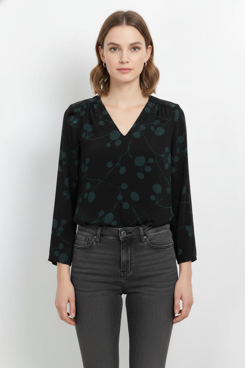 Blouse Noire et Verte - Taille S/36 de la marque Comptoir des Cotonniers | PARAD103468 - Vendu par Paradigme - Image 1