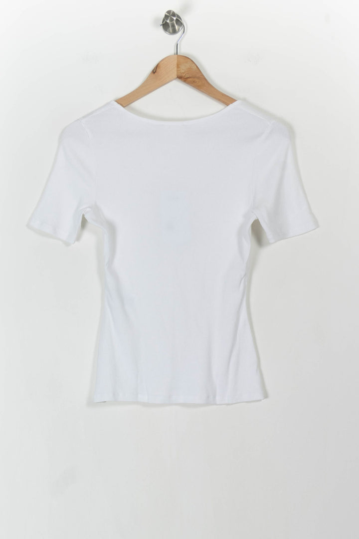 Tee-shirt Blanc - Taille M/38 de la marque Sézane | PARAD103471 - Vendu par Paradigme - Image 4