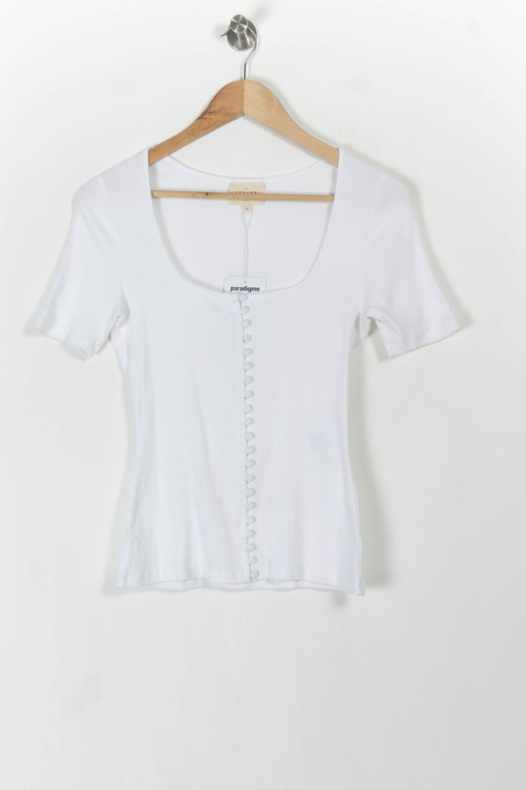 Tee-shirt Blanc - Taille M/38 de la marque Sézane | PARAD103471 - Vendu par Paradigme - Image 2
