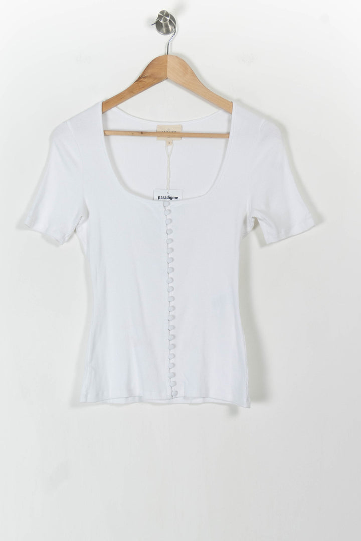 Tee-shirt Blanc - Taille M/38 de la marque Sézane | PARAD103471 - Vendu par Paradigme - Image 2