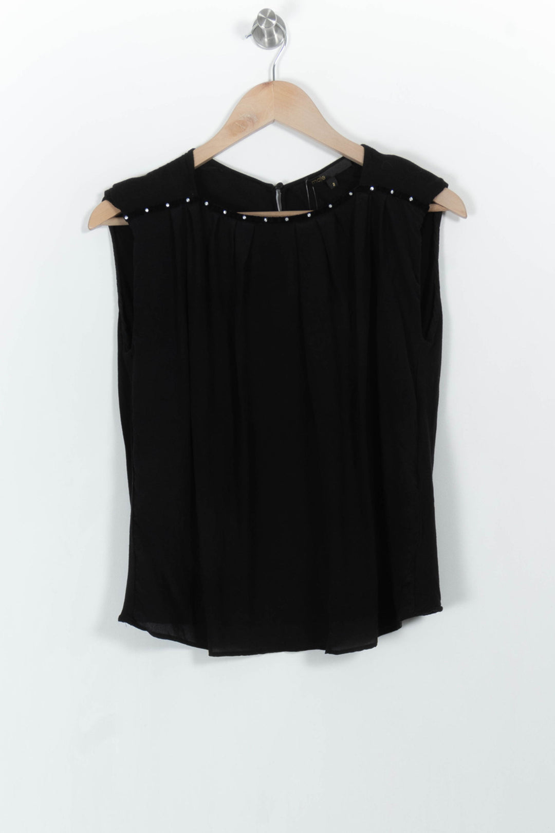Blouse Noire - Taille M/38 de la marque Maje | PARAD103473 - Vendu par Paradigme - Image 2