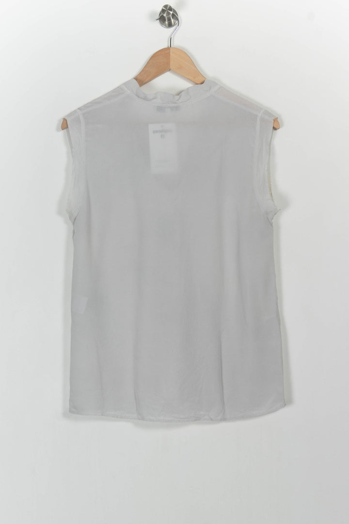 Blouse Sans Manches Grise - Taille M/38 de la marque Sandro | PARAD103483 - Vendu par Paradigme - Image 4