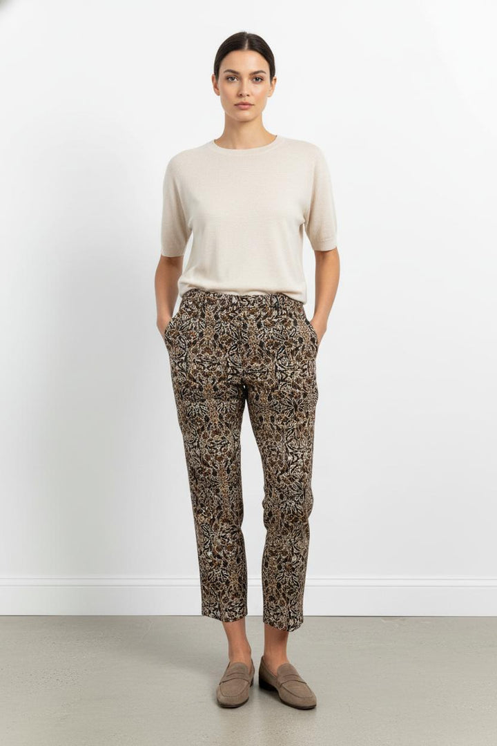Pantalon Imprimé Marron et Noir - Taille XXL/44 de la marque IKKS | PARAD103491 - Vendu par Paradigme - Image 1