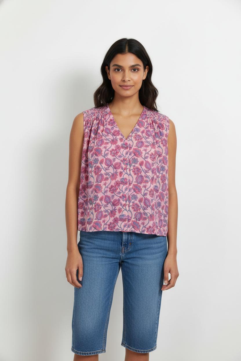 Blouse Rose et Violette - Taille M/38 de la marque Des petits hauts | PARAD103497 - Vendu par Paradigme - Image 1