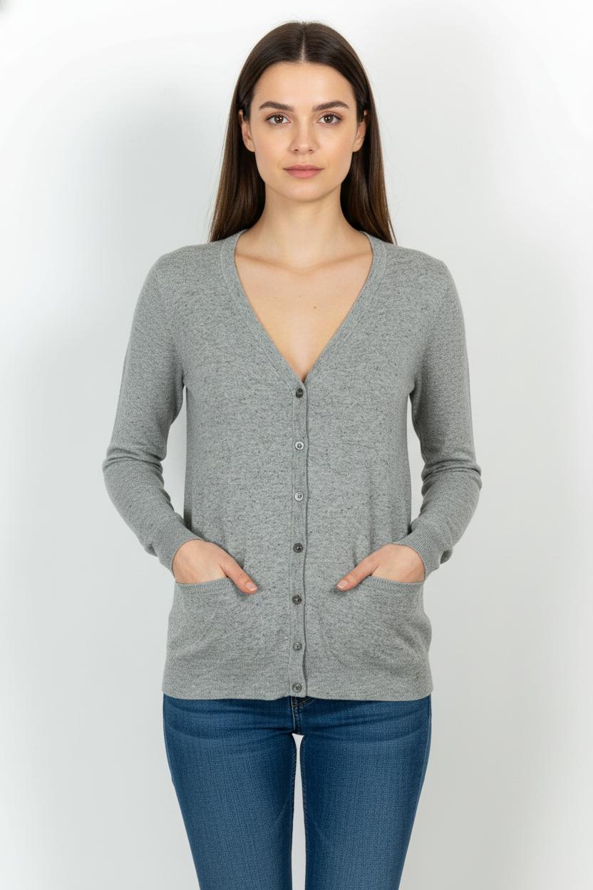 Cardigan Gris - Taille M/38 de la marque Des petits hauts | PARAD103499 - Vendu par Paradigme - Image 1