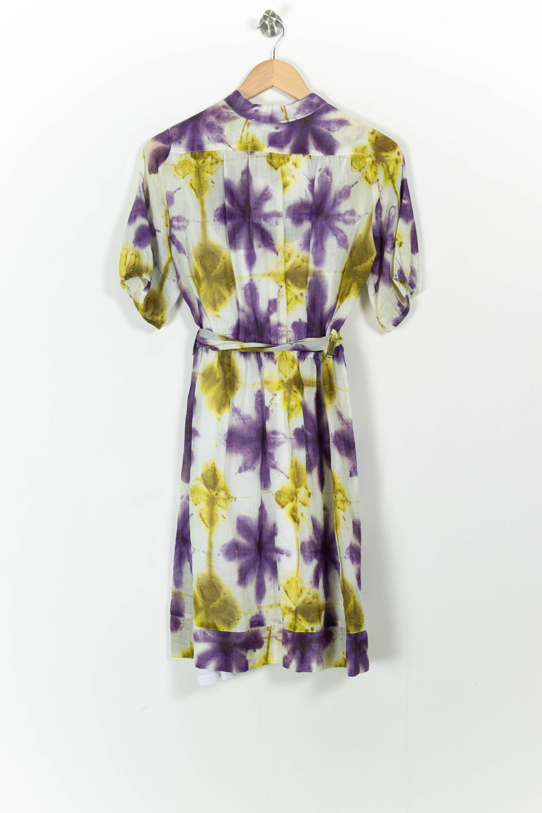 Robe Courte Violette et Jaune - Taille S/36 de la marque Indies | PARAD103500 - Vendu par Paradigme - Image 4