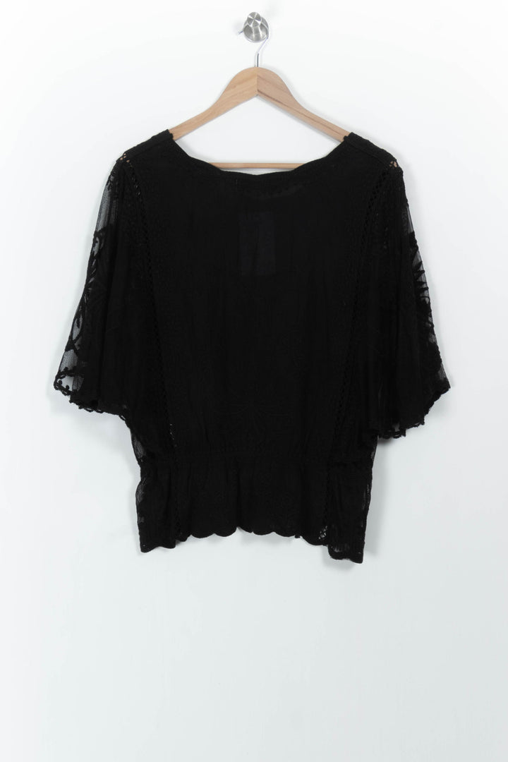 Blouse Noire - Taille L/40 de la marque Derhy | PARAD103505 - Vendu par Paradigme - Image 4