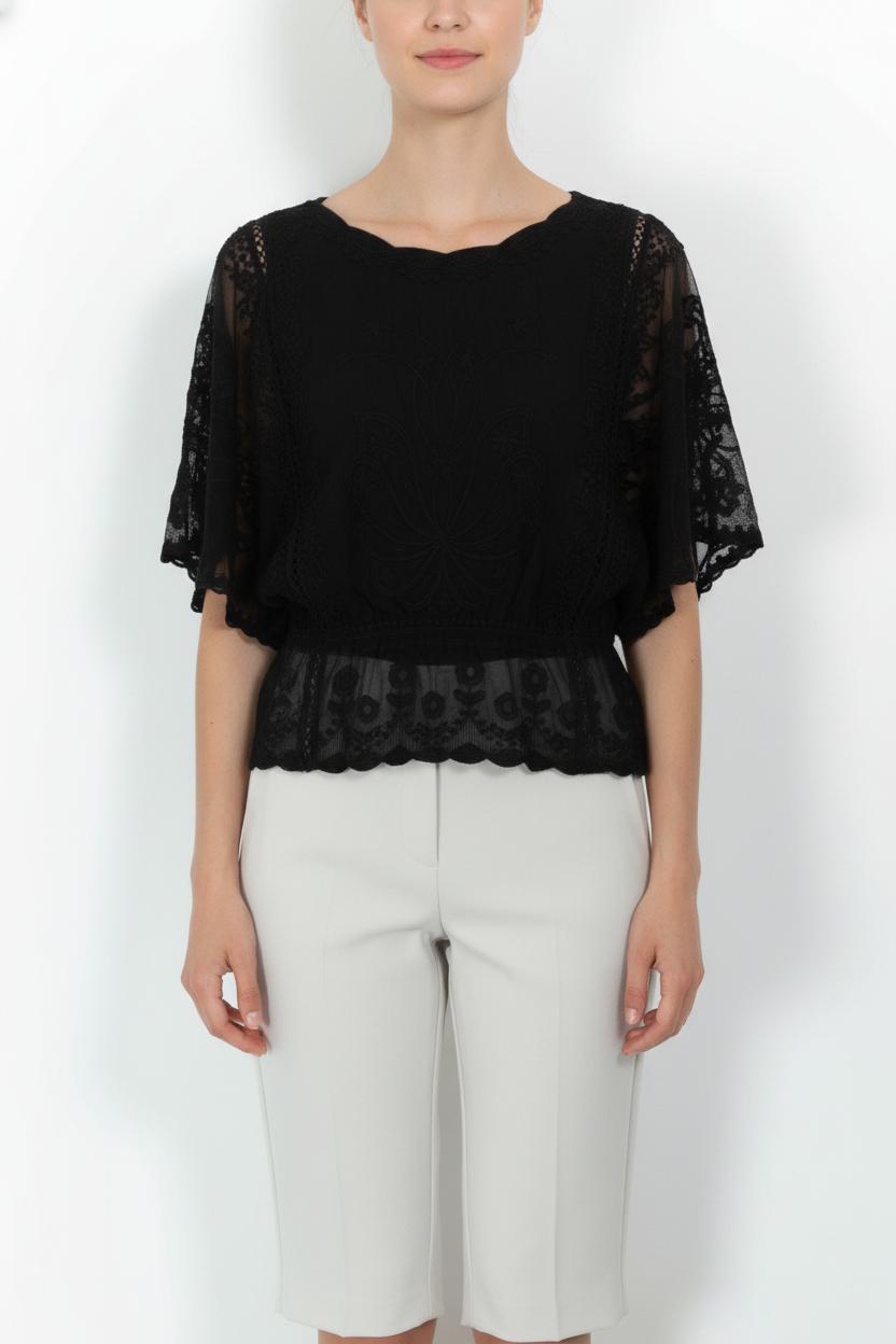 Blouse Noire - Taille L/40 de la marque Derhy | PARAD103505 - Vendu par Paradigme - Image 1