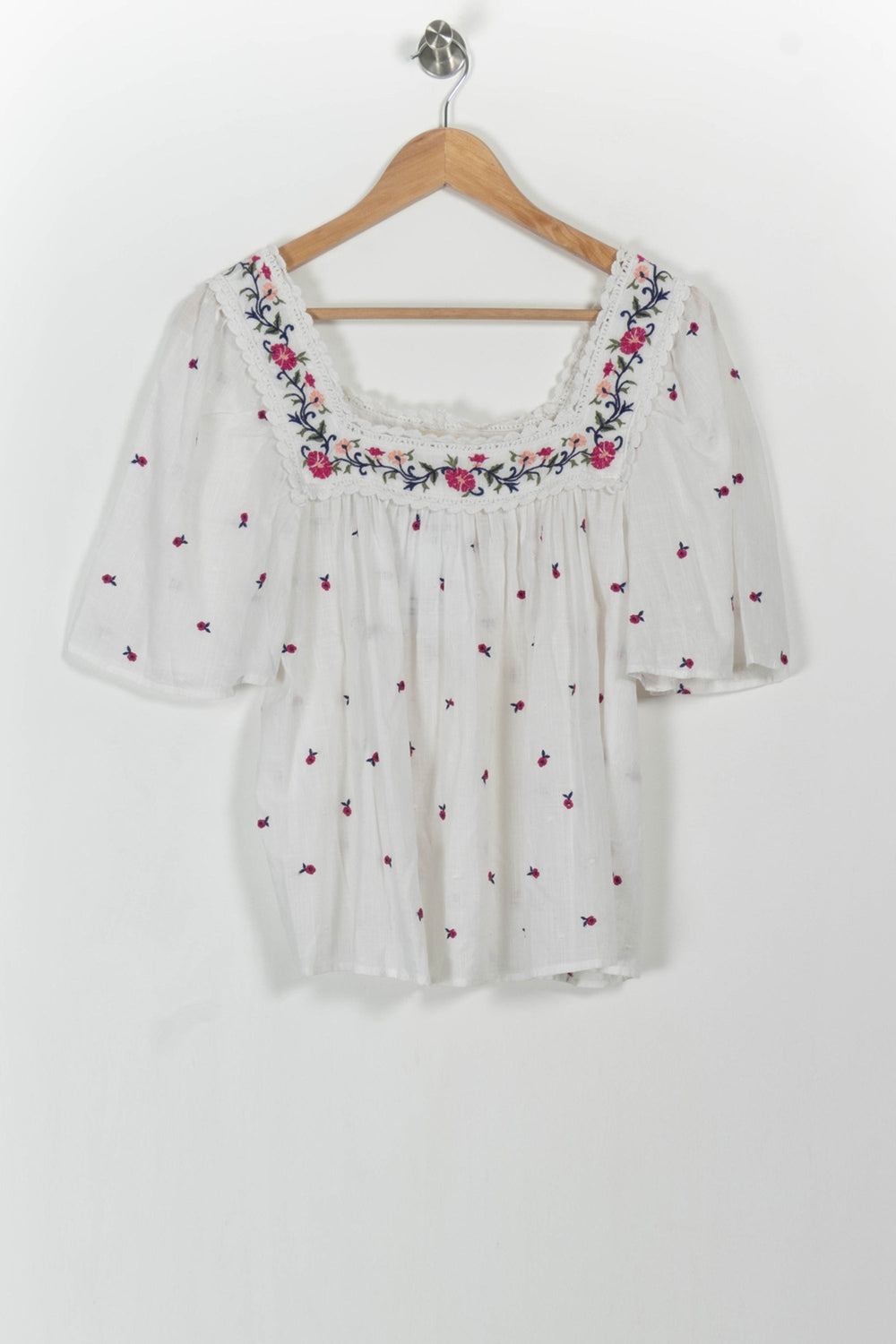 Blouse Blanche et Rose - Taille L/40 de la marque Sézane | PARAD103507 - Vendu par Paradigme - Image 2