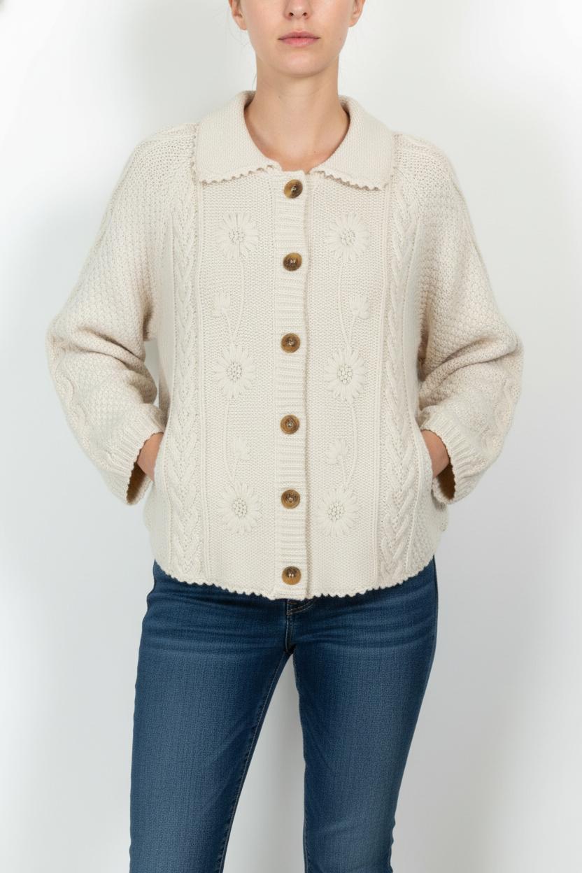 Cardigan Beige - Taille L/40 de la marque Louise Misha | PARAD103508 - Vendu par Paradigme - Image 1