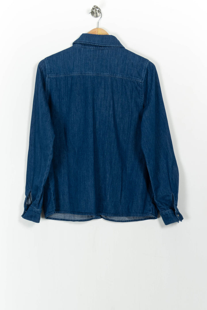 Chemise en Jean Bleue - Taille L/40 de la marque Sézane | PARAD103509 - Vendu par Paradigme - Image 4