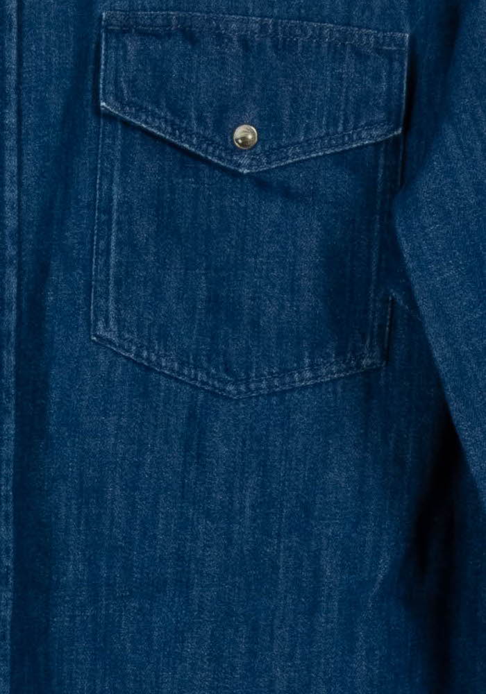 Chemise en Jean Bleue - Taille L/40 de la marque Sézane | PARAD103509 - Vendu par Paradigme - Image 3