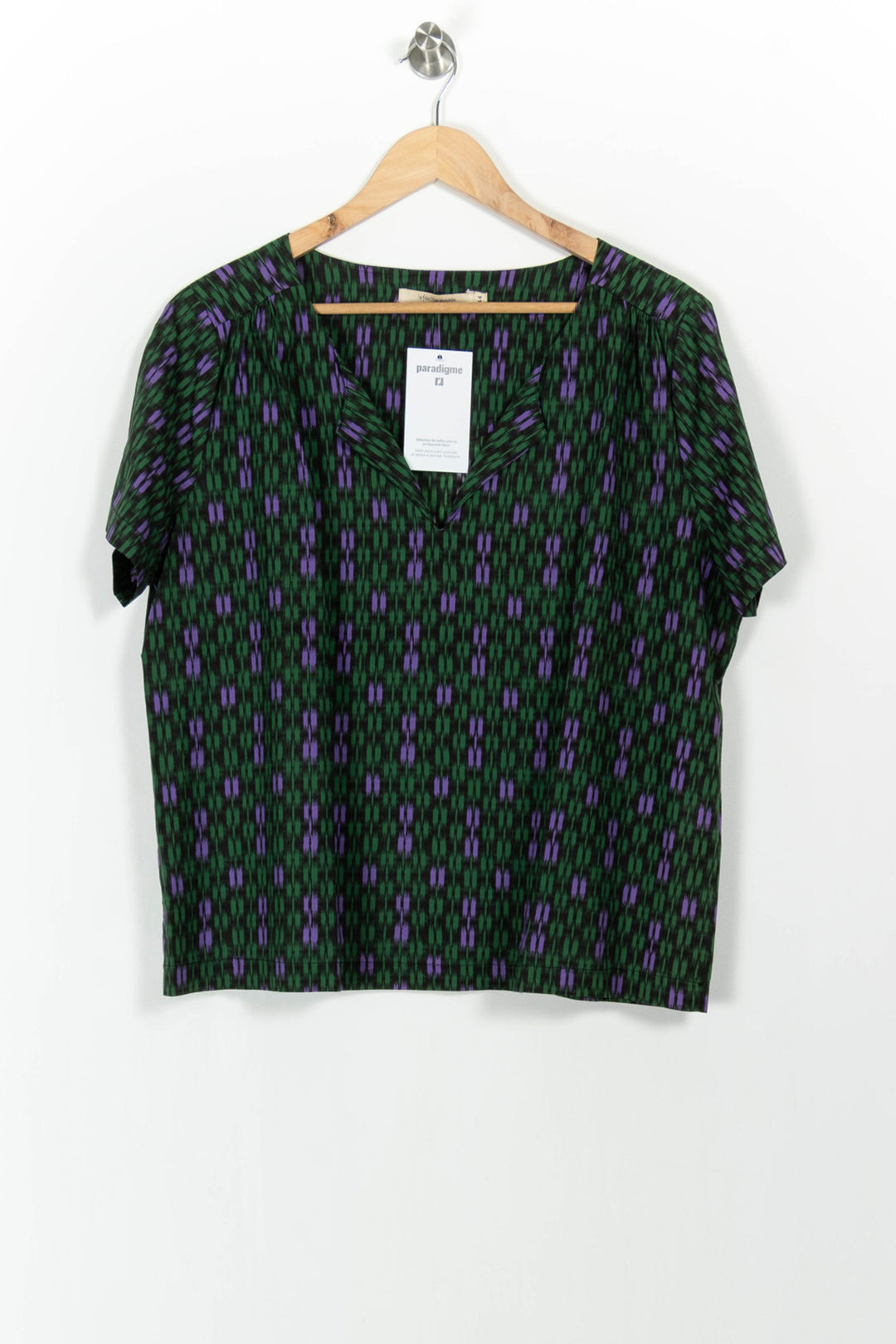 Blouse Verte et Violette - Taille XXL/44 de la marque La Fée Maraboutée | PARAD103512 - Vendu par Paradigme - Image 2