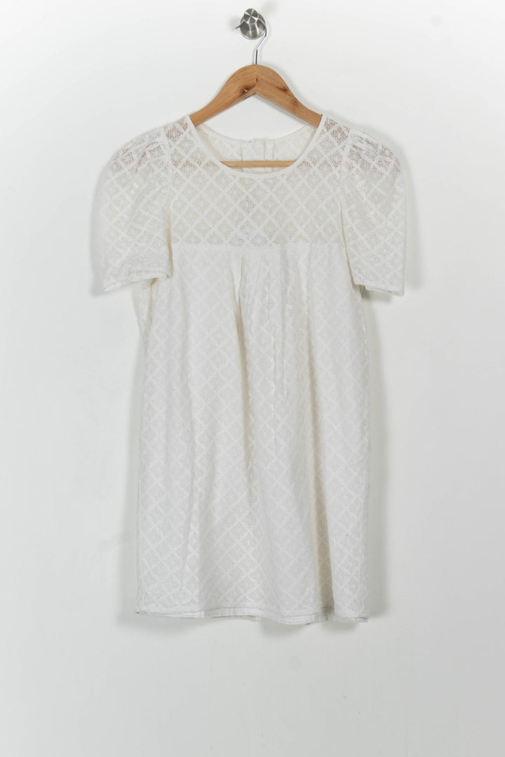 Robe Courte Blanche - Taille XS/34 de la marque Sessùn | PARAD103513 - Vendu par Paradigme - Image 2