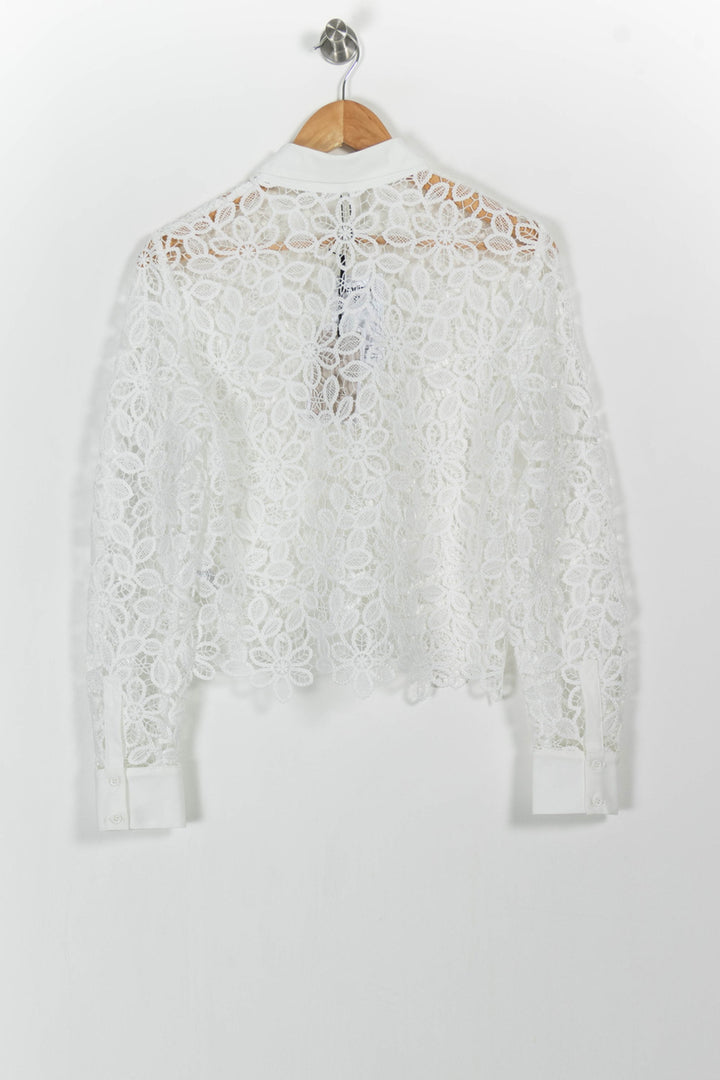 Blouse Blanche - Taille L/40 de la marque Indies | PARAD103518 - Vendu par Paradigme - Image 4