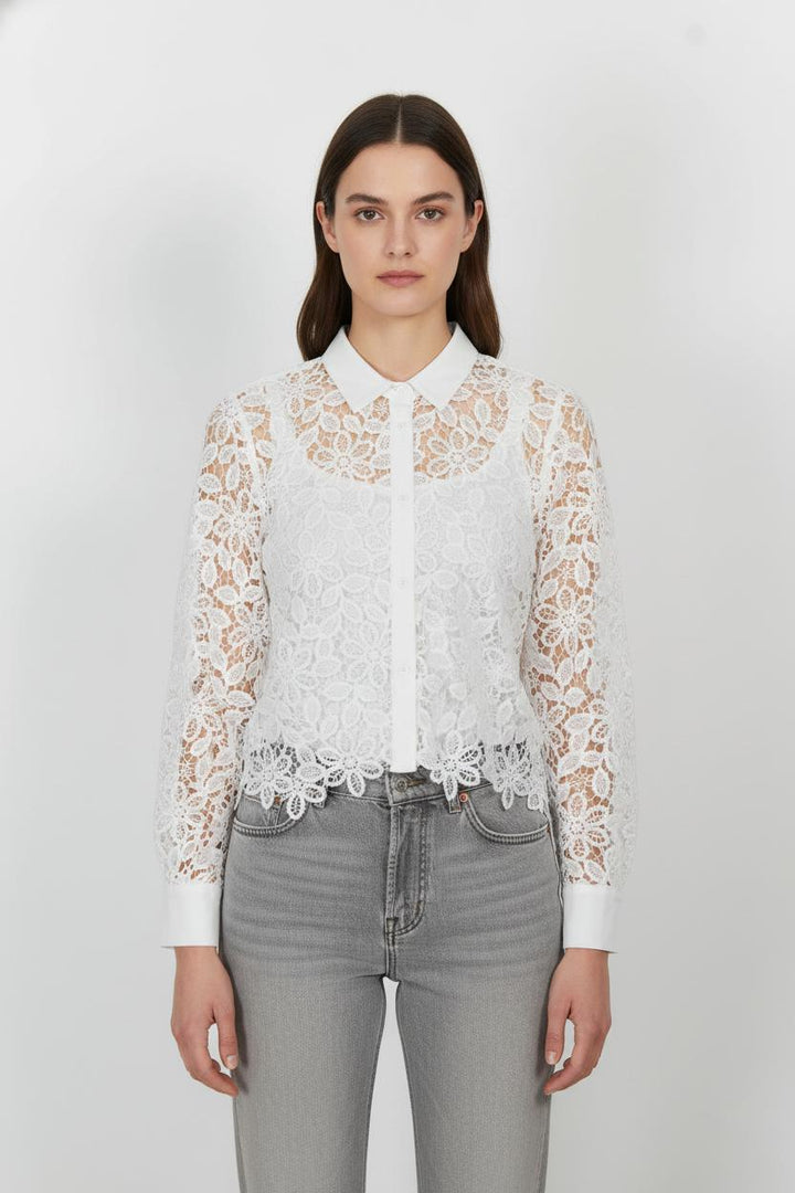 Blouse Blanche - Taille L/40 de la marque Indies | PARAD103518 - Vendu par Paradigme - Image 1