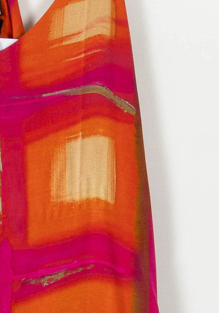Robe Longue Orange et Rose - Taille S/36 de la marque Indies | PARAD103522 - Vendu par Paradigme - Image 3