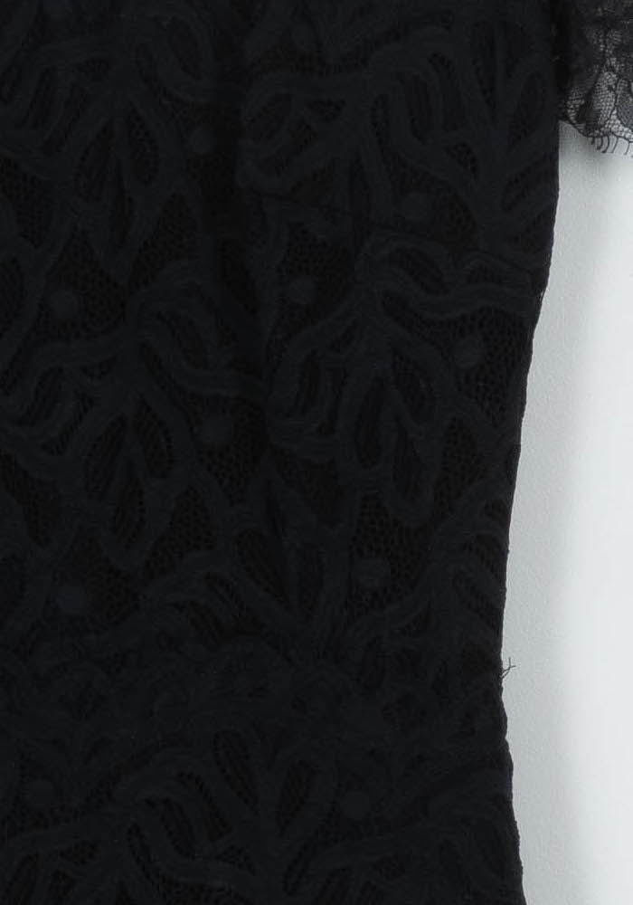 Robe Dentelle Noire - Taille M/38 de la marque Sandro | PARAD103540 - Vendu par Paradigme - Image 3
