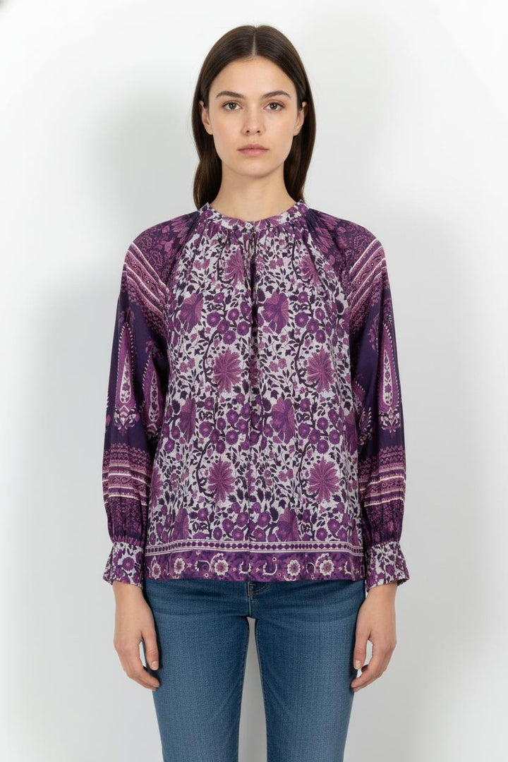 Blouse Violette et Blanche - Taille S/36 de la marque Petite Mendigote | PARAD103544 - Vendu par Paradigme - Image 1