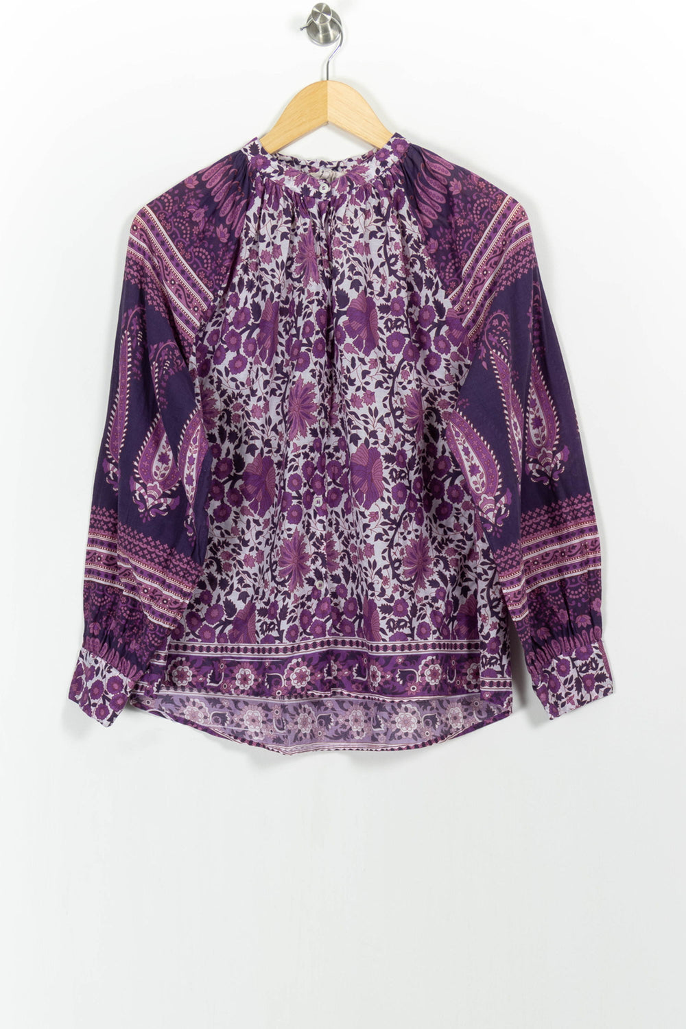 Blouse Violette et Blanche - Taille S/36 de la marque Petite Mendigote | PARAD103544 - Vendu par Paradigme - Image 2