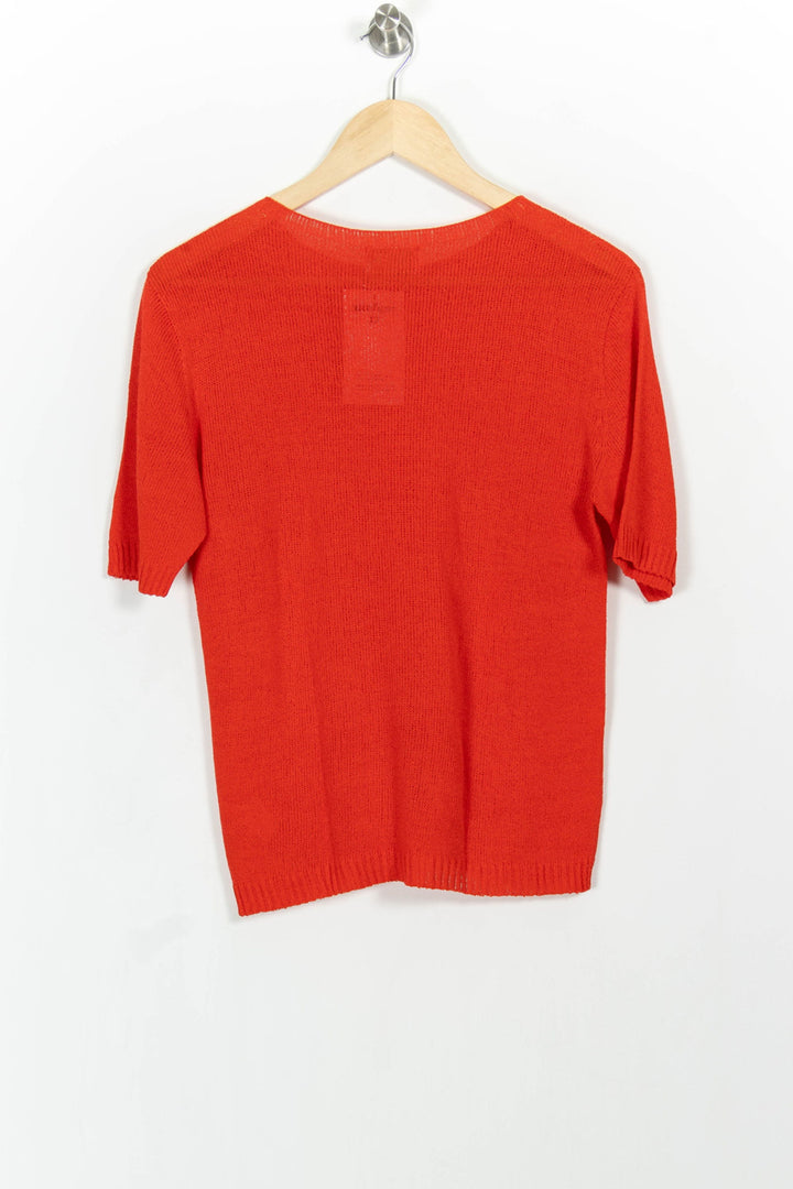 Pull Rouge - Taille M/38 de la marque Maison Montagut | PARAD103553 - Vendu par Paradigme - Image 4