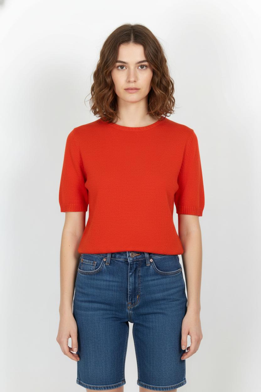 Pull Rouge - Taille M/38 de la marque Maison Montagut | PARAD103553 - Vendu par Paradigme - Image 1