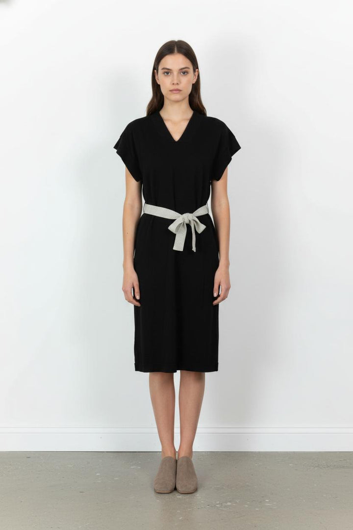Robe Ceinturée Noire et Beige - Taille XS/34 de la marque Des petits hauts | PARAD103557 - Vendu par Paradigme - Image 1
