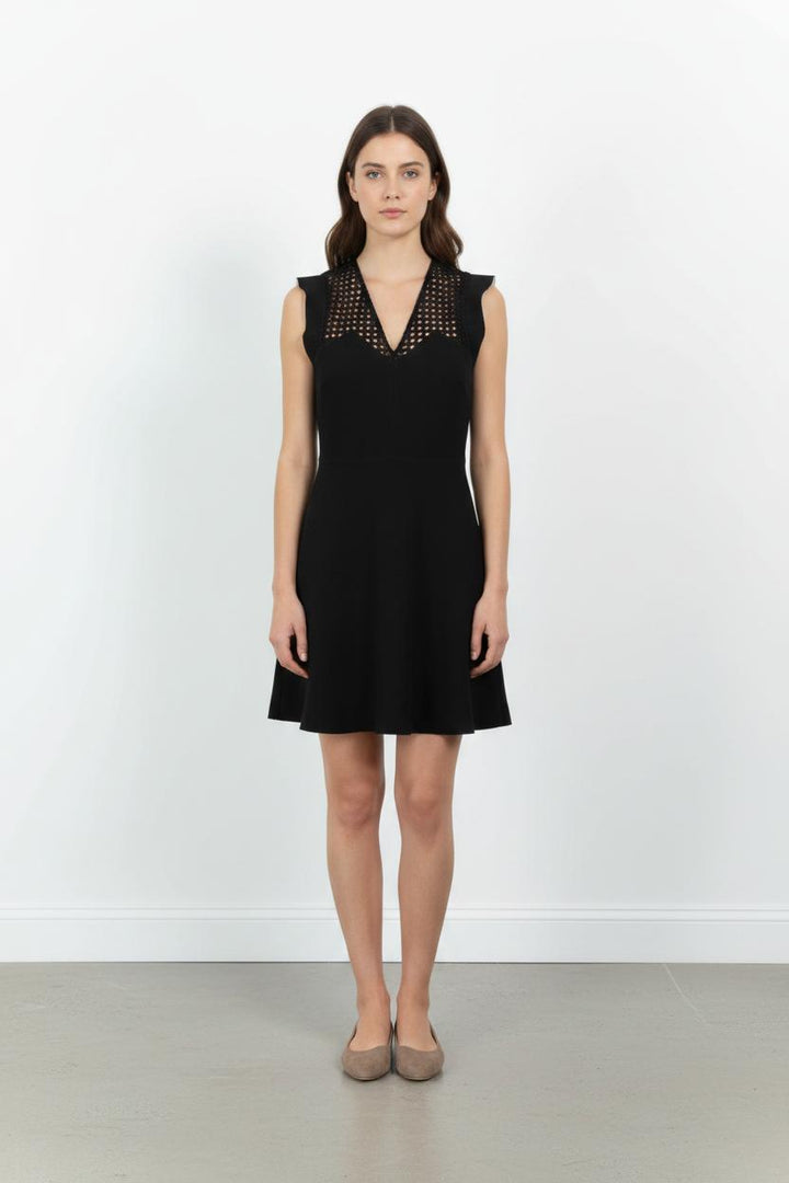 Robe Évasée Noire - Taille L/40 de la marque Sandro | PARAD103565 - Vendu par Paradigme - Image 1